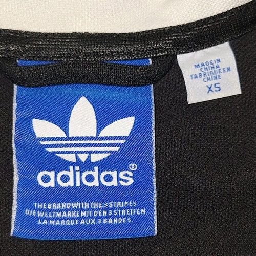 Adidas Originals retro jacket like new, size XS, black with white stripes