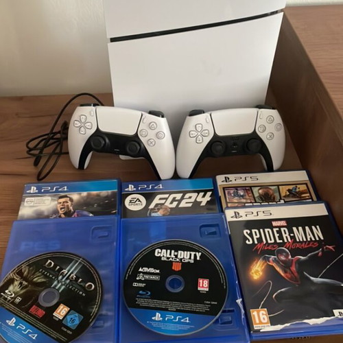 PlayStation 5 console new with box and two controllers