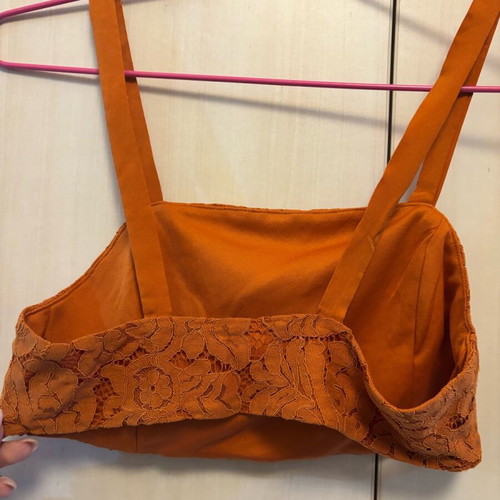 Zara crop top orange like new, size S