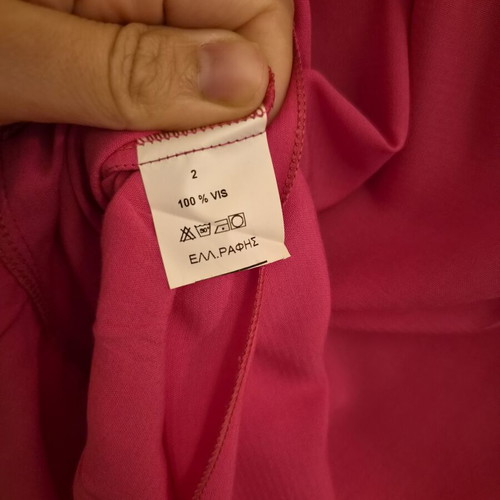 Enzzo pink tank top size L, like new, viscose with embroidery