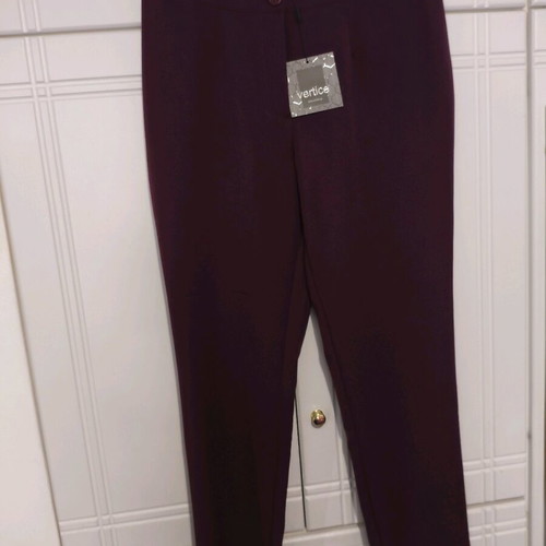 Plus Size S Pants new, crepe purple eggplant color