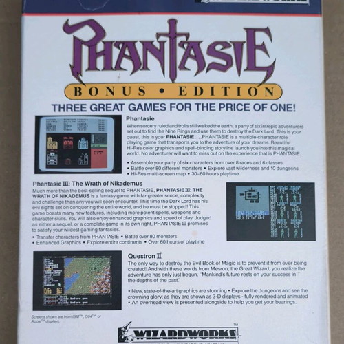 Phantasie Bonus Edition like new, Amiga, Wizardworks