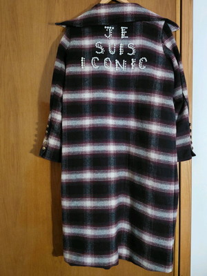 "Je suis Iconic" παλτό καινούργιο, one size, πολύχρωμο, Made in Italy