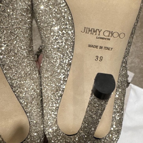 Jimmy Choo silver high heels like new, size 39