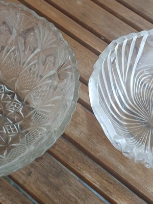 2 glass decorative items, vintage