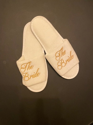 Bridal slippers unused, one size, The Bride