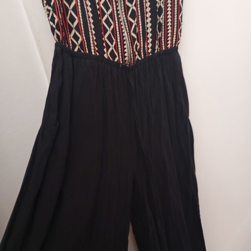 Women's summer jumpsuit black like new, fits M/L
