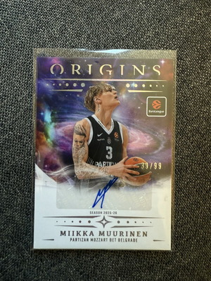 Miikka Muurinen Origins Euroleague 2025/26 κάρτα καινούργια, auto 39/99