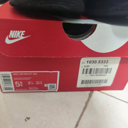 Nike Air Max 97 sneakers, unisex παιδικό νούμερο 38, μαύρο