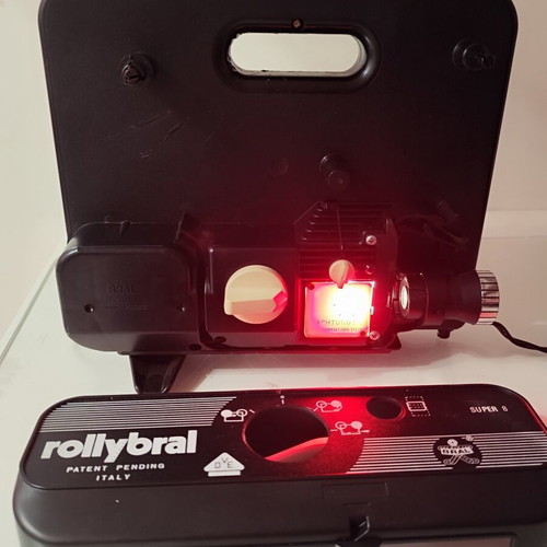 Rollybral Super 8 vintage film projector, made in Italy