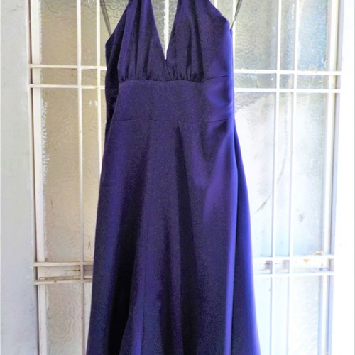 HYPE purple satin backless dress knee-length, excellent condition