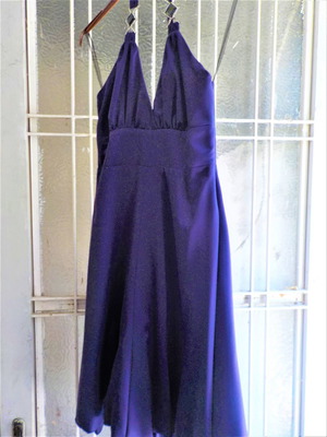 HYPE purple satin backless dress knee-length, excellent condition