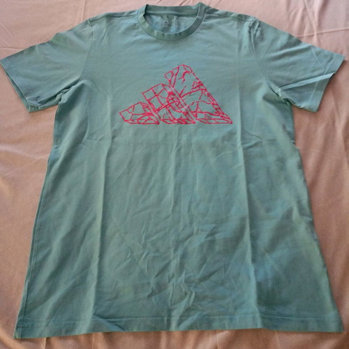 Adidas Basketball T-shirt used, turquoise with pink details