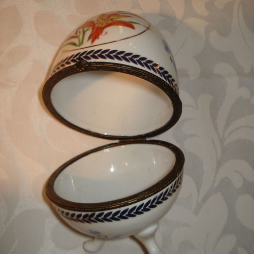 Limoges porcelain egg vintage used