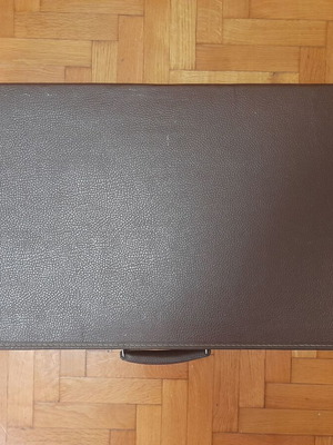 Vintage leather suitcase from the 1960s, brown