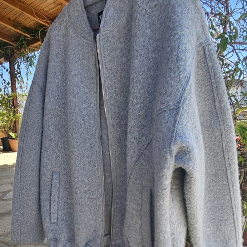 Zara bomber jacket γκρι μέγεθος L σαν καινούργιο