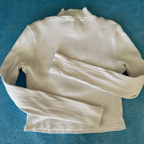 White ribbed blouse Sinsay size L like new