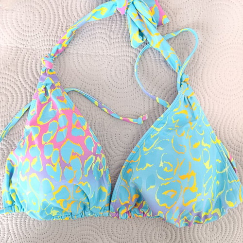 Bikini set XXL new, colorful turquoise, padded top