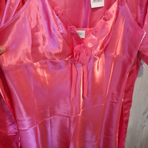 Mystiko nightdress with robe new, pink, size XL