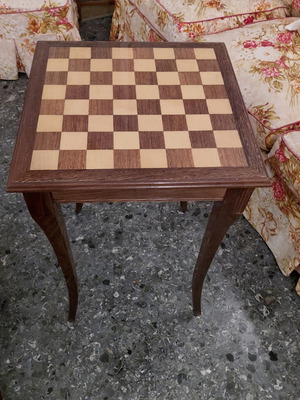 Chess table handmade walnut new