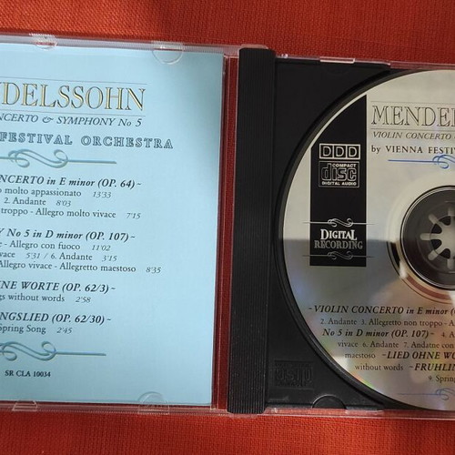Mendelssohn Violin Concerto & Symphony No 5 CD like new, classical