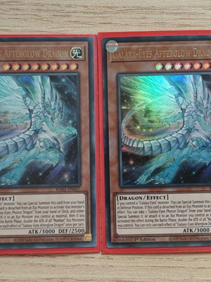 Galaxy-Eyes Afterglow Dragon 1st edition (Ultra Rare) καινούργιο, σετ 2 τεμαχίων