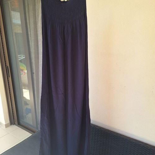 Anel dark blue strapless maxi dress like new, viscose, size small