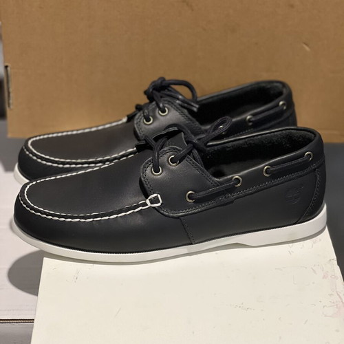 Timberland boat shoes leather navy blue