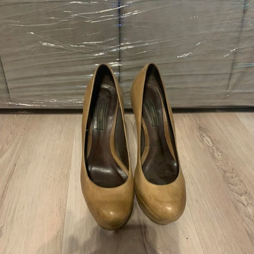 High-heeled shoes used, cigar color, 14 cm heel, size 37 Made In Italia