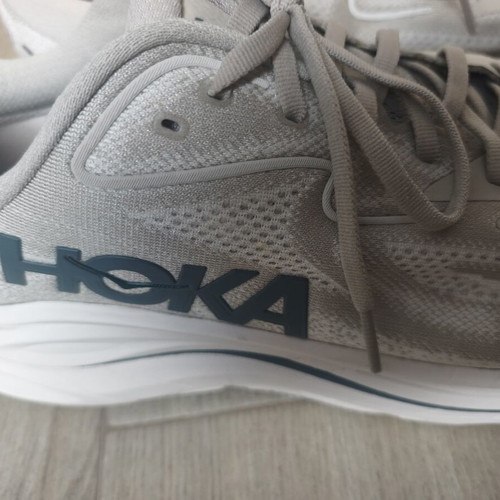 Hoka Clifton 10 men's running shoes, size 48, beige
