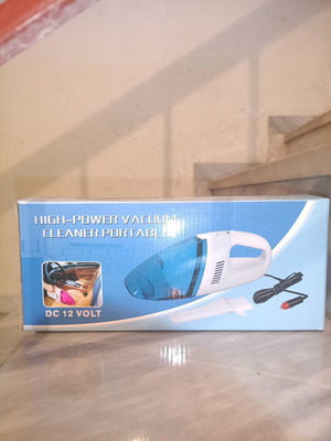 Electric car vacuum cleaner new, blue and white color