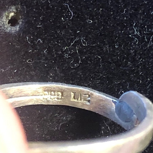 Silver ring with flower made of 900 silver