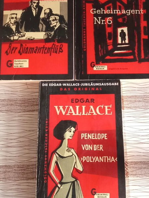 Βιβλία Edgar Wallace μεταχειρισμένα, πακέτο 3 στα γερμανικά