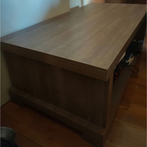 Coffee table like new, modern melamine birch color, 120x60x42 cm
