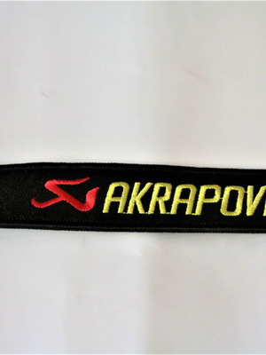 AKRAPOVIC Μπρελόκ Υφασμάτινο Κεντητό embroidery ελαφρύ 13 εκατοστά κλειδιά κλειδί
