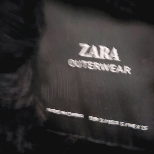Zara women's jacket with hood like new, black, size S