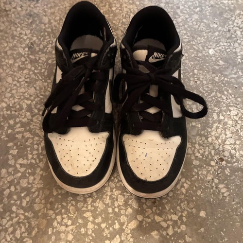 Nike Dunk Low sneakers size 32 used, black and white
