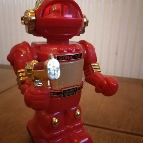 Sonic T.V. robot vintage toy from 1980s used