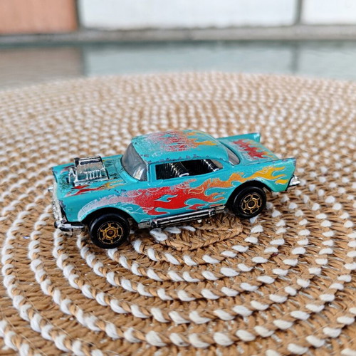 Majorette Chevy '57 Gasser toy car used, vintage 1:64 scale