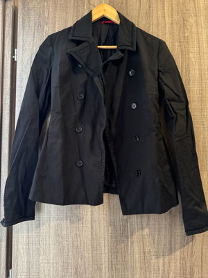Cotton trench coat black medium, like new