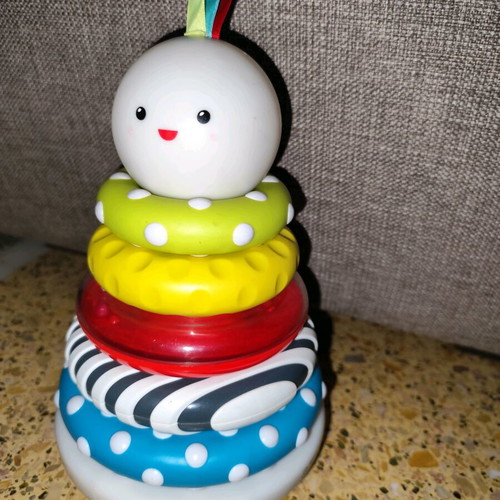 Little Senses stacking rings toy used, light-up baby toy