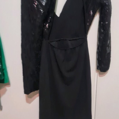 Dress with sequins and open back new, size S