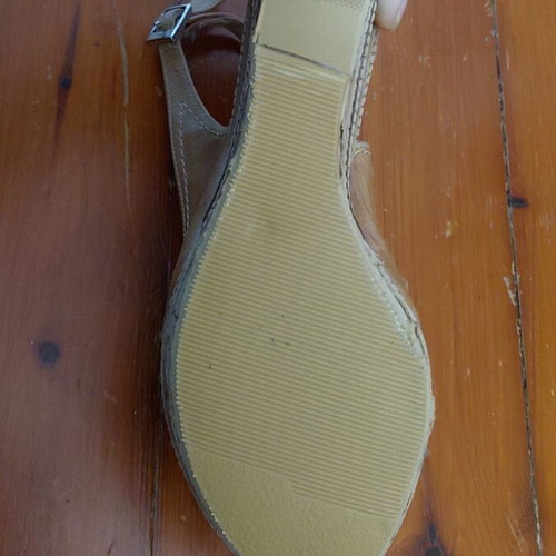 S.Piero shoes wedge sandals used, brown, size 39