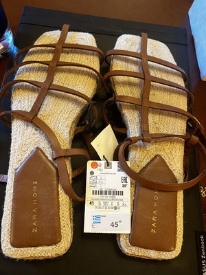 Zarahome sandals size 41 new, brown