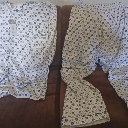 Men's classic pajama set with buttons new, cotton two-piece