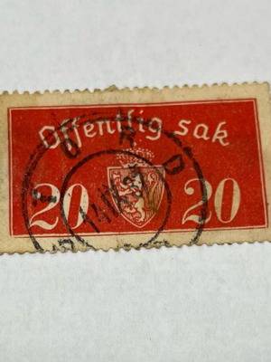 Norwegian government stamp 1933 like new, collectible