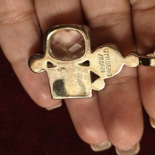 Dyrberg/Kern necklace used with crystals and geometric pendant