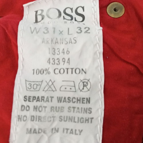 BOSS men's jean pants used, red, size W31 L32