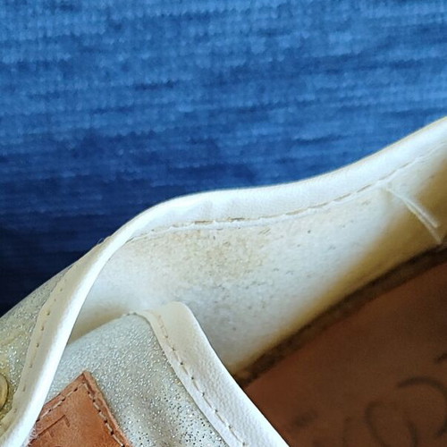 Ecostyle women's sneakers espadrilles silver glitter size 39 like new
