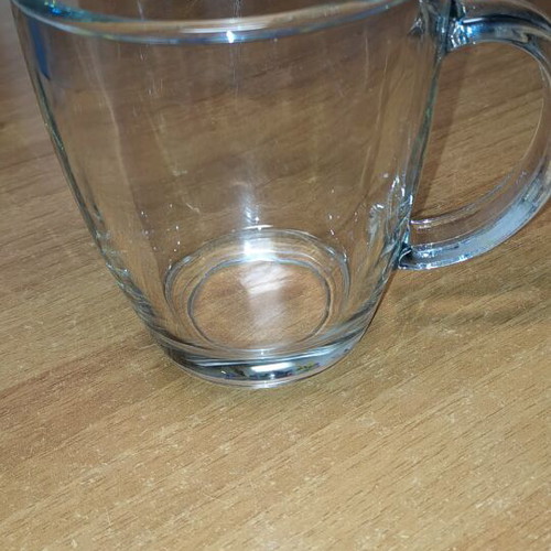 Glass mug used in good condition